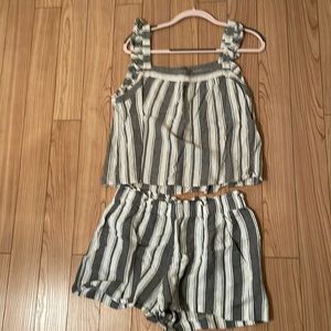 Striped Linen Two-Piece Set